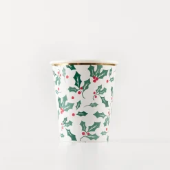 Holly Pattern Cups (x 8)>Meri Meri Online
