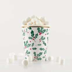 Holly Pattern Cups (x 8)><noscript><img width=