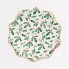 Holly Pattern Side Plates (x 8)>Meri Meri Discount