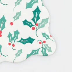 Holly Pattern Small Napkins (x 16)>Meri Meri Clearance