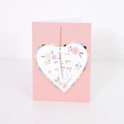 Honeycomb Heart Wedding Card>Meri Meri Outlet