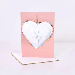 Honeycomb Heart Wedding Card>Meri Meri Outlet