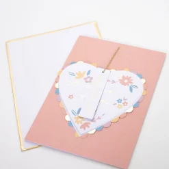 Honeycomb Heart Wedding Card><noscript><img width=
