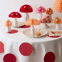 Honeycomb Mushroom Decorations (x 10)>Meri Meri New