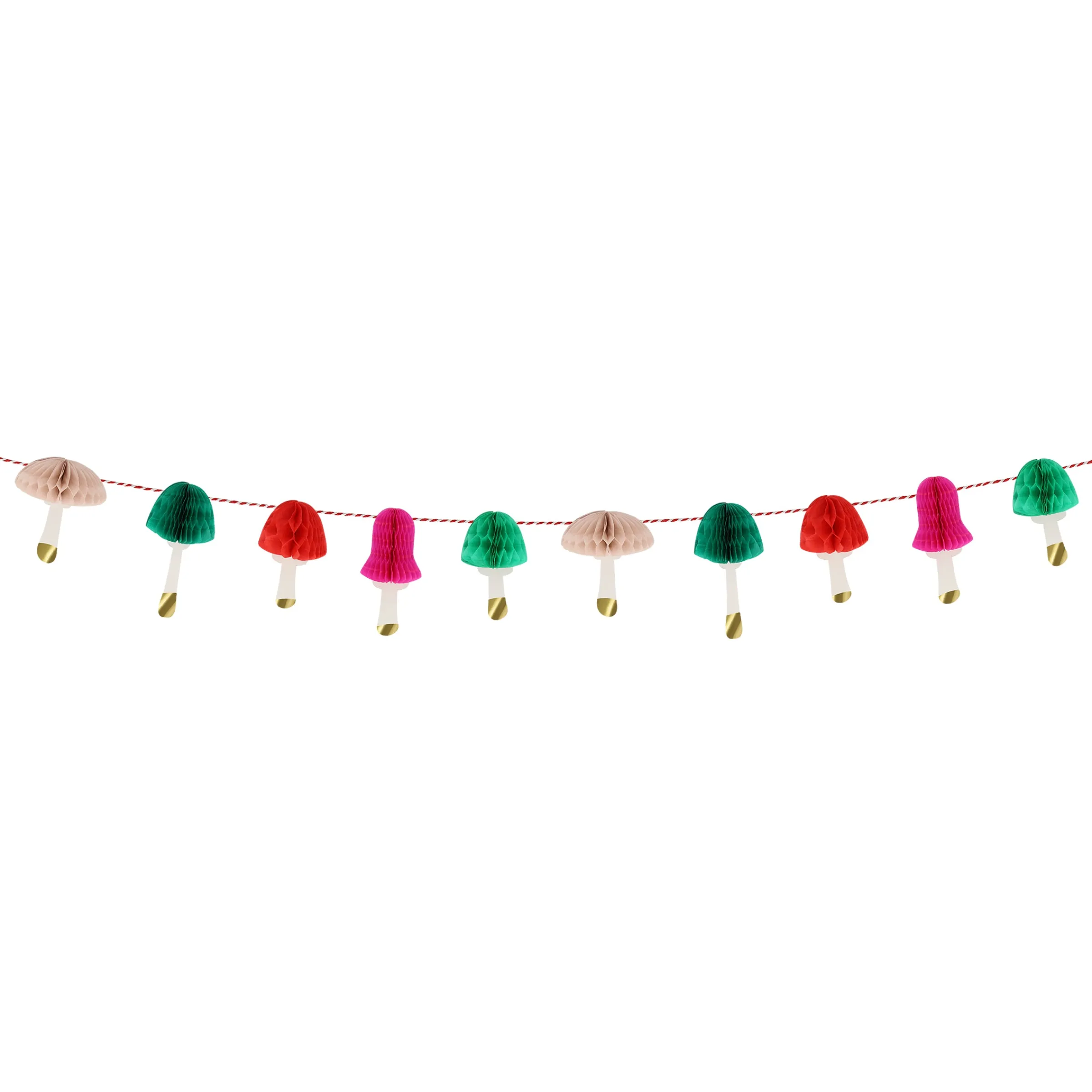 Honeycomb Mushrooms Mini Garland>Meri Meri Clearance