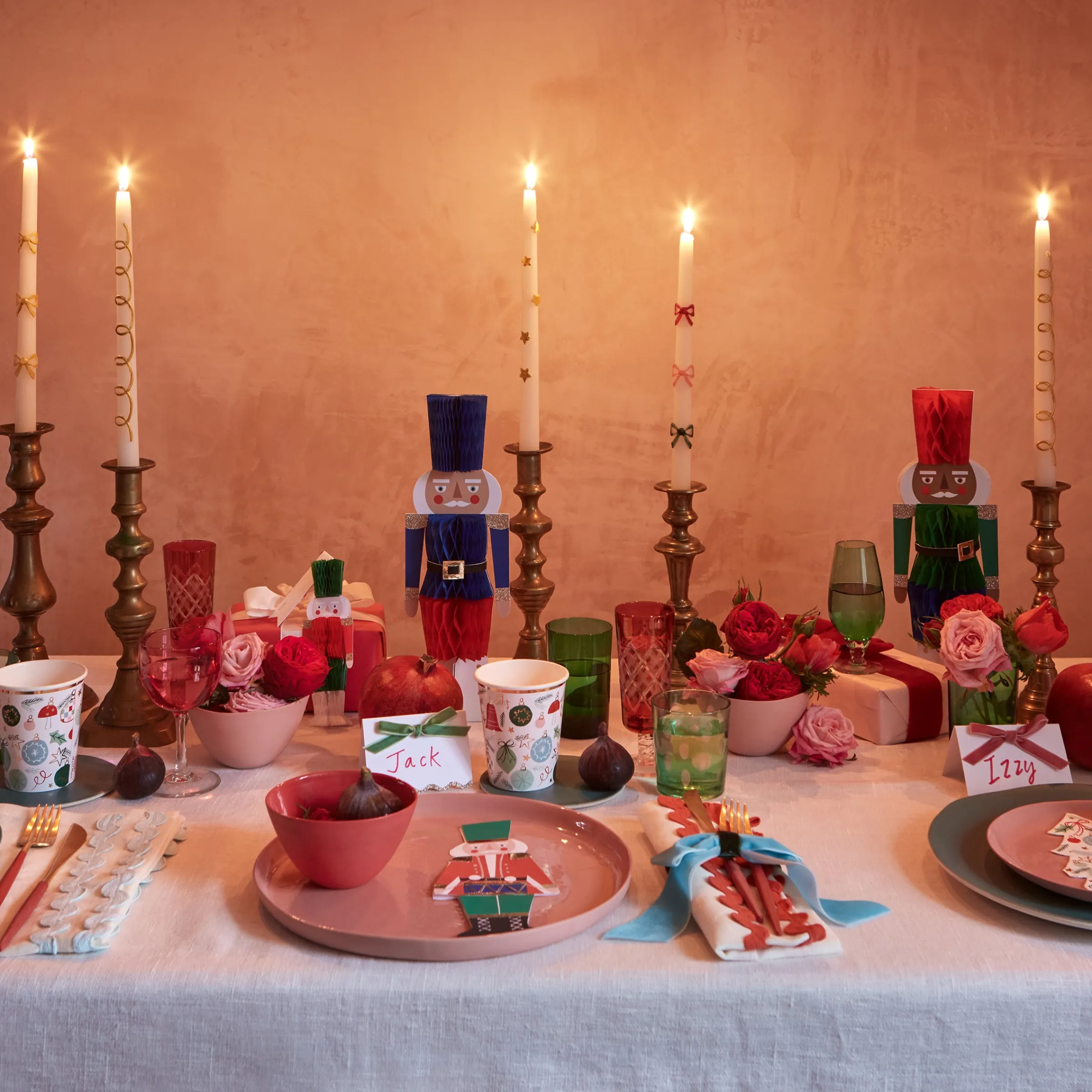 Honeycomb Nutcracker Decorations (x 3)>Meri Meri Clearance