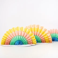 Honeycomb Rainbow Decorations (x 3)>Meri Meri Hot