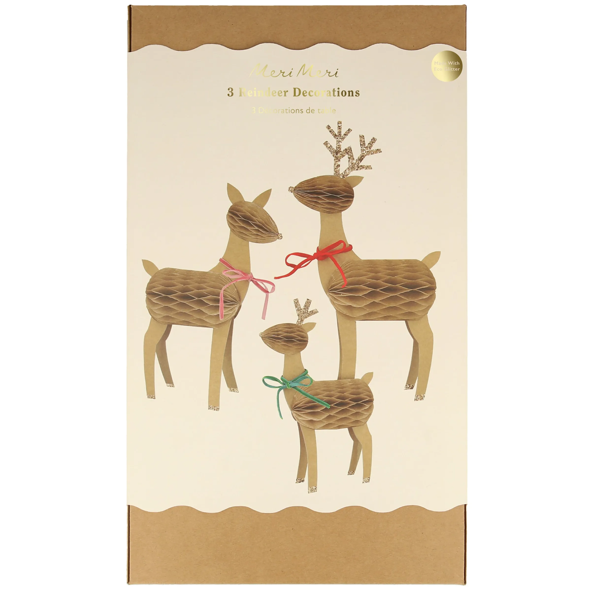 Honeycomb Reindeer Family (x 3)>Meri Meri Best