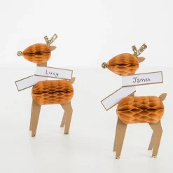 Honeycomb Reindeer Place Cards (x 8)>Meri Meri Best