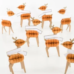 Honeycomb Reindeer Place Cards (x 8)><noscript><img width=