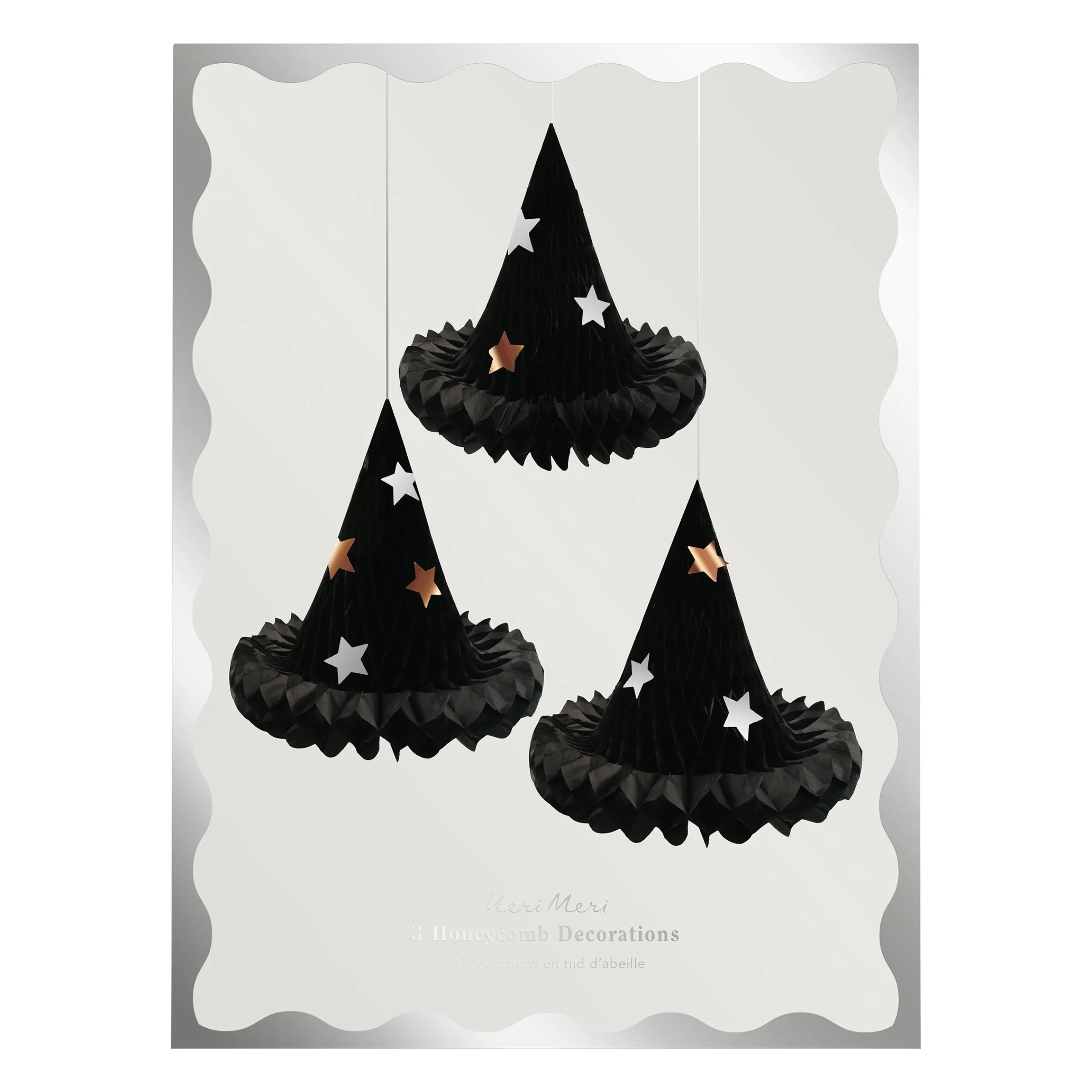 Honeycomb Witch Hat Decorations (x 3)>Meri Meri Discount