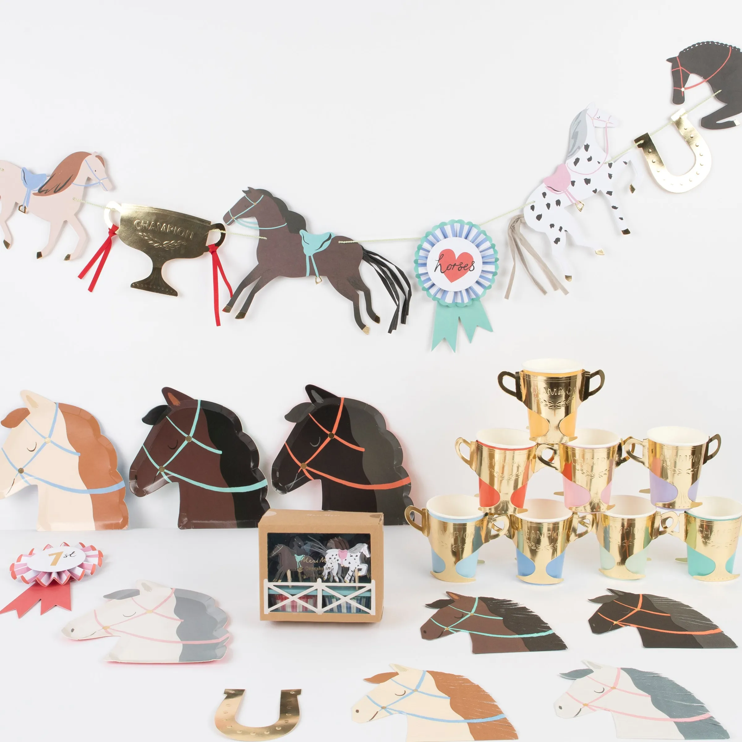 Horse Plates (x 8)>Meri Meri Online