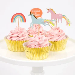 I Believe In Unicorns Cupcake Kit (x 24 toppers)>Meri Meri Online