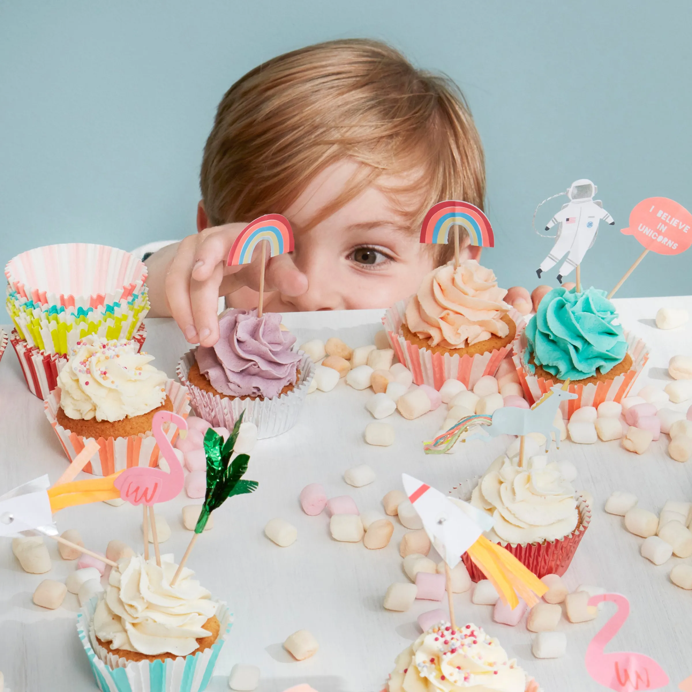 I Believe In Unicorns Cupcake Kit (x 24 toppers)>Meri Meri Online
