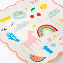 I Believe In Unicorns Small Plates (x 8)>Meri Meri Fashion