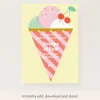 Ice Cream Party Download & Print Invitation>Meri Meri Online