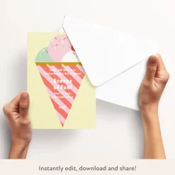 Ice Cream Party Download & Print Invitation><noscript><img width=