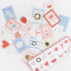 Icon Kids Valentine's Cards & Stickers Set (x 24)>Meri Meri Clearance