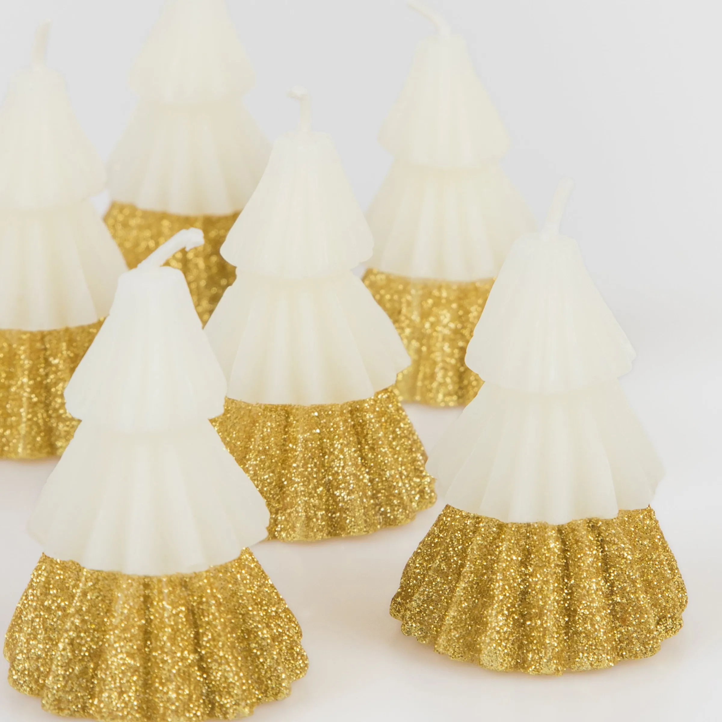 Ivory Mini Tree Candles (x 6)>Meri Meri Discount