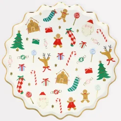 Jolly Christmas Dinner Plates (x 8)>Meri Meri New