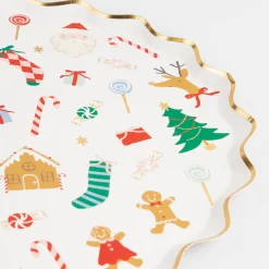 Jolly Christmas Dinner Plates (x 8)>Meri Meri New
