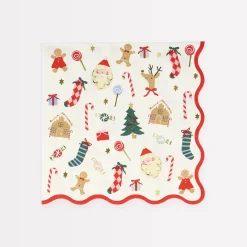 Jolly Christmas Large Napkins (x 16)>Meri Meri New