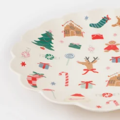 Jolly Christmas Reusable Large Plate>Meri Meri Fashion