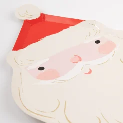 Jolly Christmas Santa Plates (x 8)><noscript><img width=