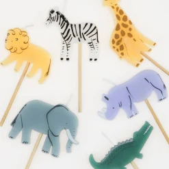 Jungle Animal Candles (x 6)>Meri Meri Fashion