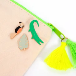 Jungle Enamel Lapel Pins (set of 3)>Meri Meri New