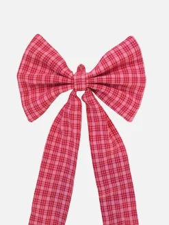 Katherine Plaid Fabric Bow>Meri Meri Best