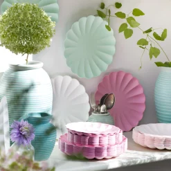 Large Bubblegum Pink Compostable Plates (x 8)><noscript><img width=