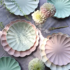 Large Candy Pink Compostable Plates - Big Multipack (x 48)><noscript><img width=