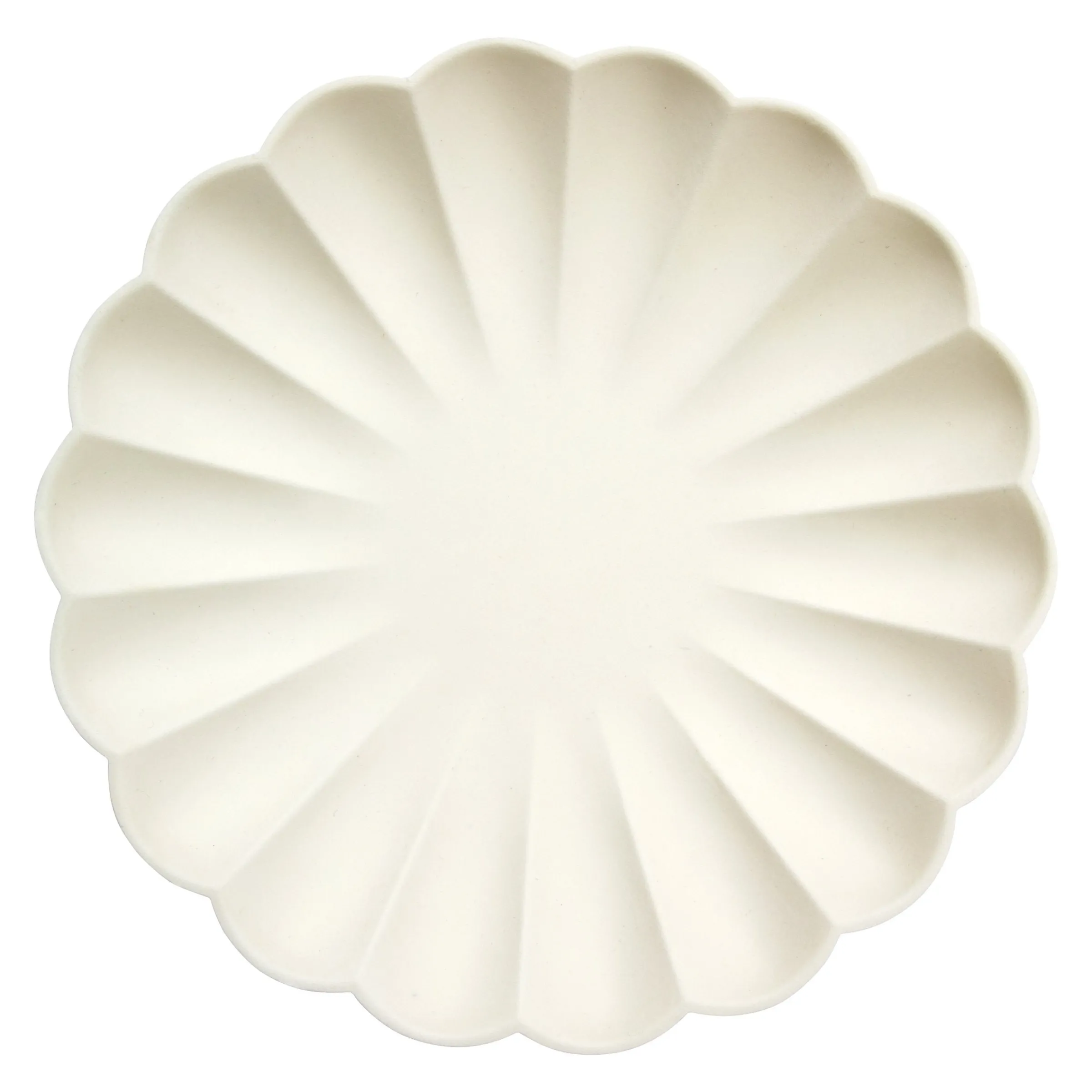 Large Cream Compostable Plates (x 8)>Meri Meri Fashion