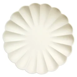 Large Cream Compostable Plates - Big Multipack (x 48)>Meri Meri Discount