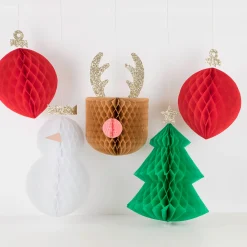 Large Hanging Honeycomb Decorations (x 5)>Meri Meri Outlet