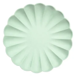 Large Mint Sorbet Compostable Plates (x 8)>Meri Meri Clearance