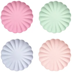 Large Multicolor Compostable Plates (x 8)>Meri Meri Sale