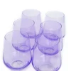 Lavender Stemless Wine Glasses ( x 6)>Meri Meri Outlet
