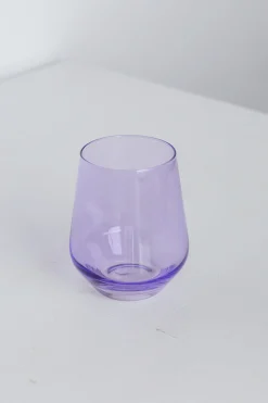 Lavender Stemless Wine Glasses ( x 6)><noscript><img width=