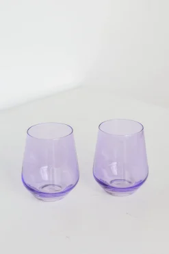 Lavender Stemless Wine Glasses ( x 6)><noscript><img width=