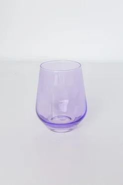 Lavender Stemless Wine Glasses ( x 6)><noscript><img width=