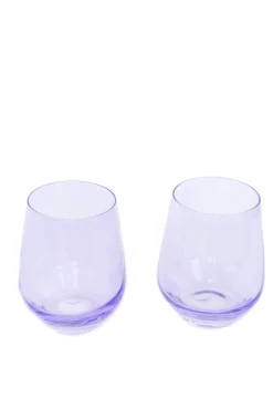 Lavender Stemless Wine Glasses ( x 6)><noscript><img width=