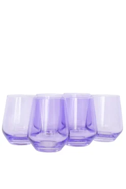 Lavender Stemless Wine Glasses ( x 6)><noscript><img width=