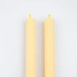 Lemon Sherbet Yellow Table Candles (x 2)><noscript><img width=