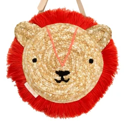 Lion Cross Body Straw Bag>Meri Meri Hot