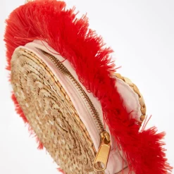 Lion Cross Body Straw Bag><noscript><img width=