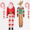 Long Legged Santa & Reindeer Decorations (x 4)>Meri Meri Outlet
