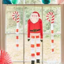 Long Legged Santa & Reindeer Decorations (x 4)>Meri Meri Outlet