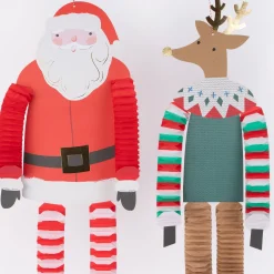 Long Legged Santa & Reindeer Decorations (x 4)><noscript><img width=